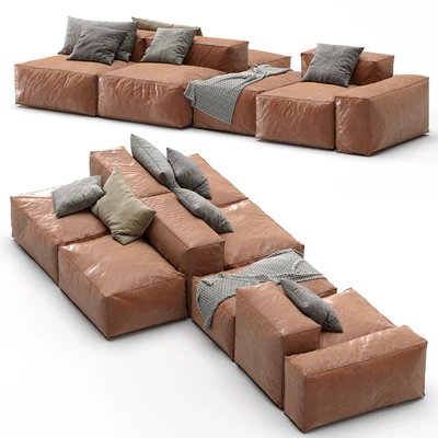 Bonaldo leather sofa PEANUT B — Ver 4