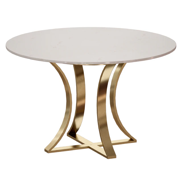 Damen 48 "White Marble Top Dining Table (Crate and Barrel) — Descargar