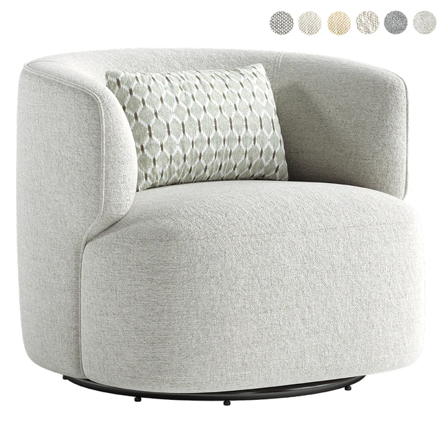 Bernado Upholstered Swivel Barrel Chair — Descargar