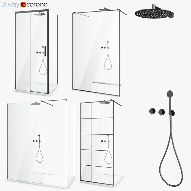 Set of shower cabins Radaway set 47 — Descargar