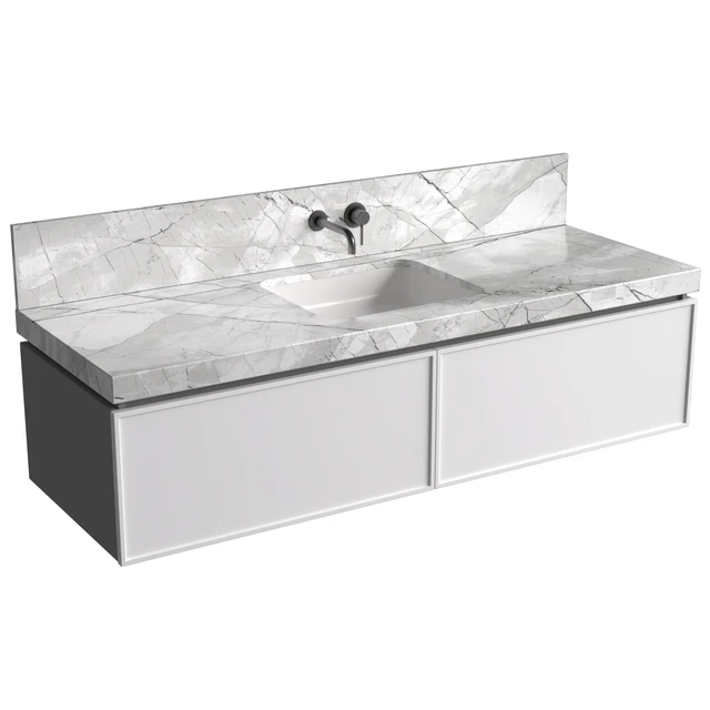 Bathroom Cabinets with washbasins in modern style. Bathroom furniture.Bathroom Sink Cabinets — Descargar