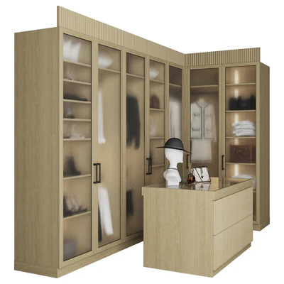 Corner dressing room with an island 3 — Ver 3