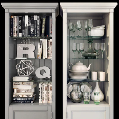 Шкаф книжный, витрина RFS Бруклин. Cabinet, bookcase by MebelMoscow — Вид 4