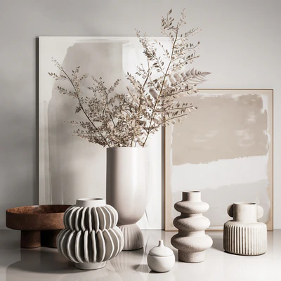 Decorative set with vases — Ver 1
