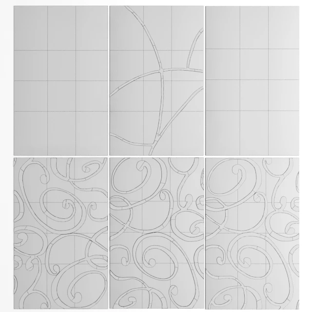Carpet collection of 6 pieces, carpet set, rug, pattern, abstraction — Descargar