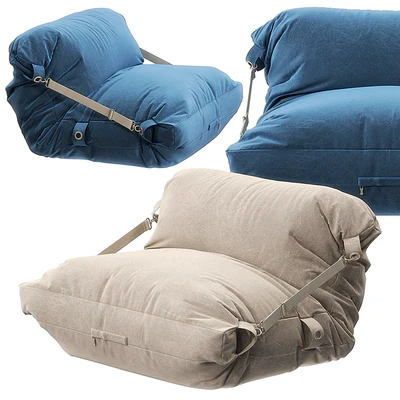Adjustable Grey Bean Bag Chair bu Crate&Barrel kids — Вид 1