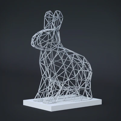Скульптура Led hare — Вид 5