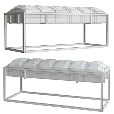 Southern Enterprises Mona Chrome Upholstered Bench — Вид 2