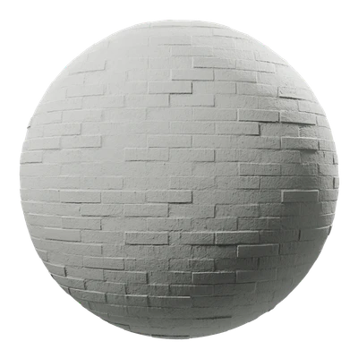 extruded painted bond brick wall texture white — скачать