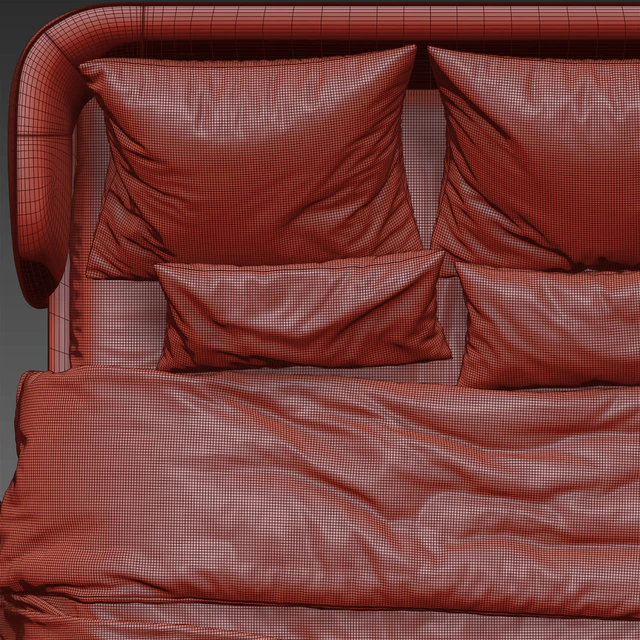 Rolf Benz 1400 Tondo Fabric Double Bed — Скачать