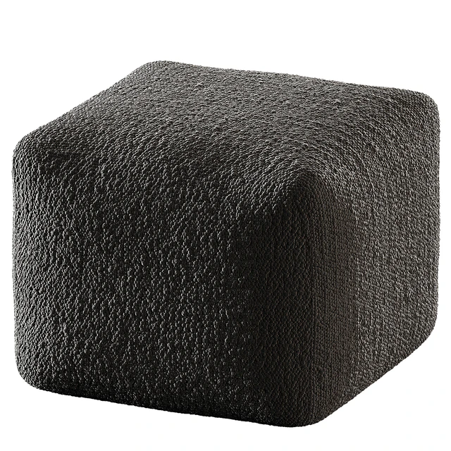 Boucle Ivory White Pouf CB2 — Descargar