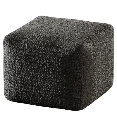 Boucle Ivory White Pouf CB2 — Ver 2