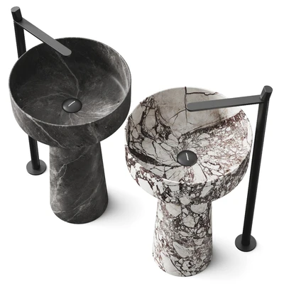 Antonio Lupi Albume Washbasin & Indigo Freestanding Mixer — Ver 3