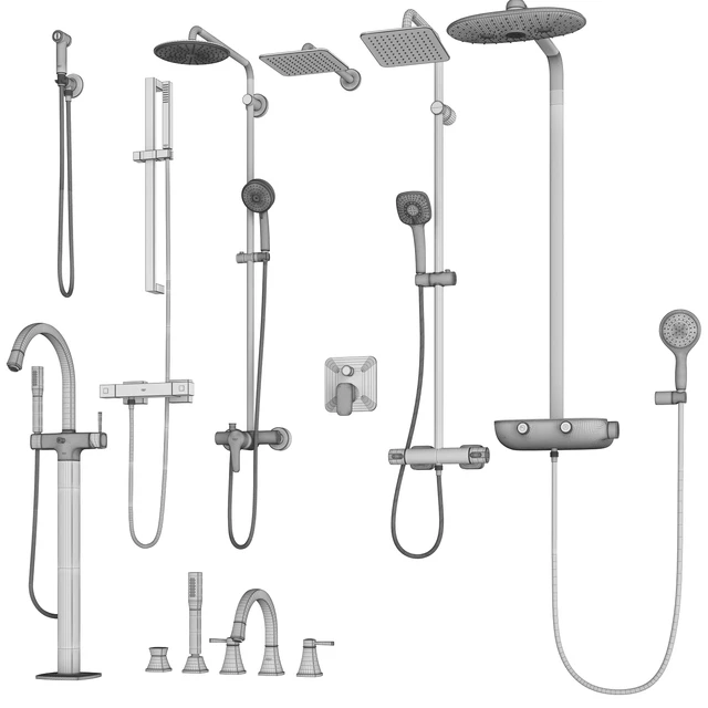 Faucets and shower systems Grohe and IDEAL standard set 145 — Descargar