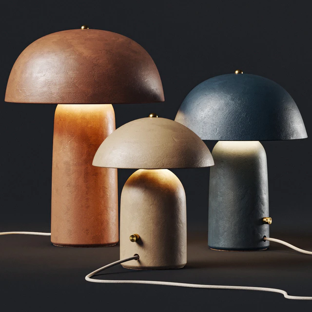 Ceramicah Raku Tera Lime Plaster Table Lamps — Скачать