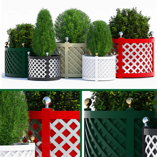 Round treillage planters — Скачать
