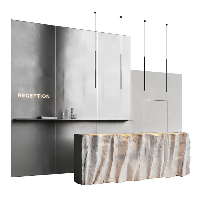 Reception desk natural rock — Скачать