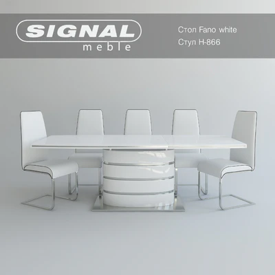 Стол FANO sonoma/white Стул Н-866 Signal — Вид 3