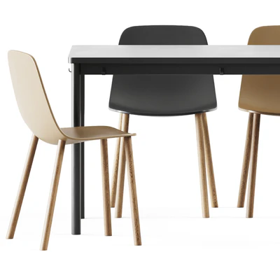 Tommaryd table by Ikea and Maarten Plastic Chair by Viccarbe — Вид 3