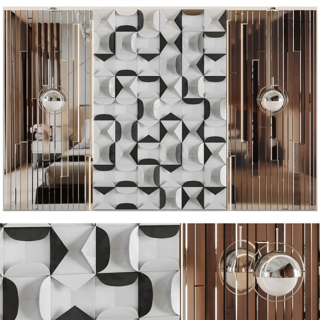 Wall panel mid century — Скачать