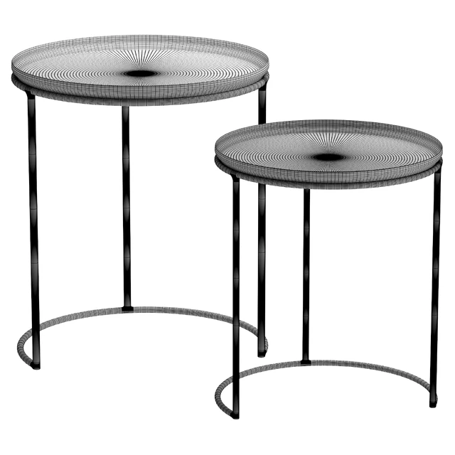 Set of 2 round coffee tables Tivara — Descargar