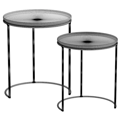 Set of 2 round coffee tables Tivara — Ver 3