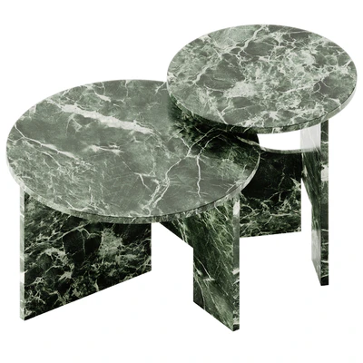 NICOLINE MONDRIAN Round marble coffee table — Ver 3
