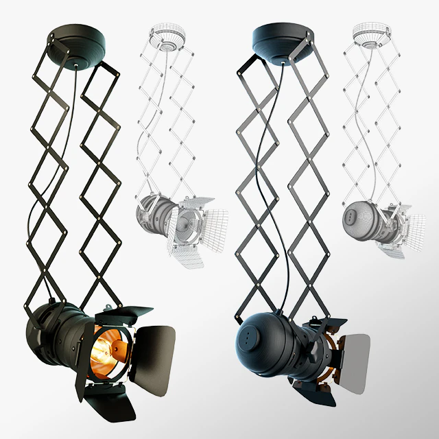 American Vintage Retro industrial art iron Ceiling light — Скачать