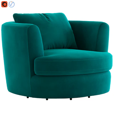 Cult Furniture Magnolia Swivel Armchair — Вид 1