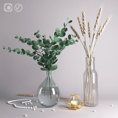Decorative set with eucalyptus — Ver 1