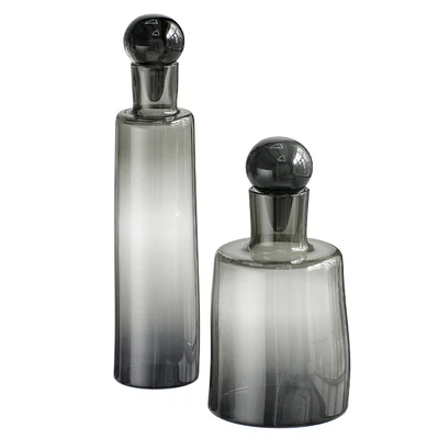 Glass embossed decanter/ Carafe — View 2