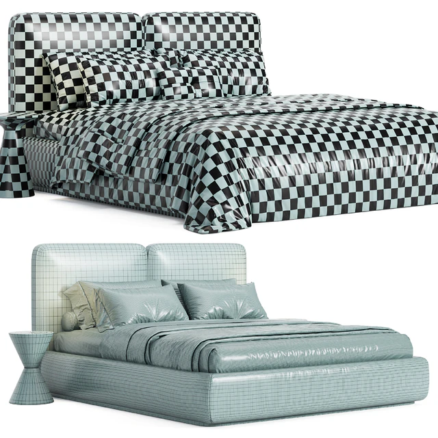 Gem Upholstered King Queen Bed — Скачать