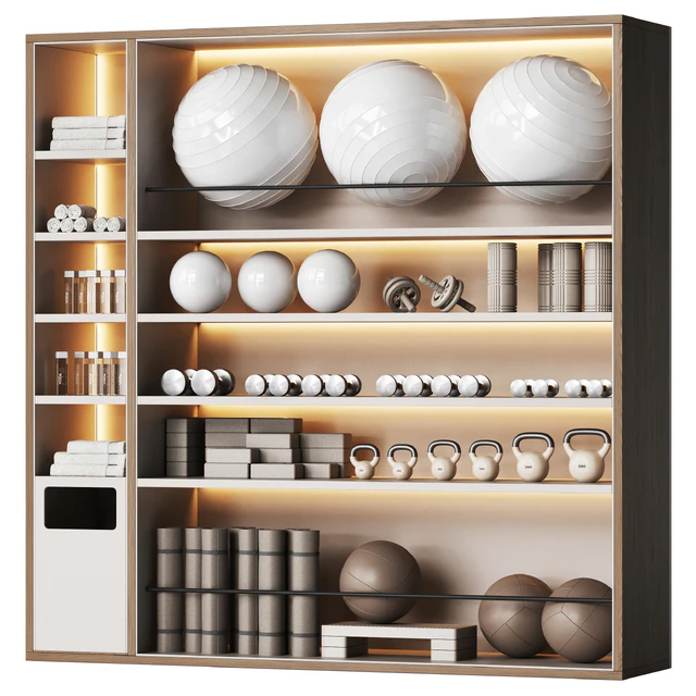 A wall with a rack for gym equipment 2 — Descargar