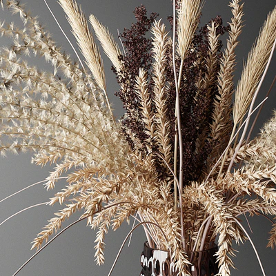 Dry bouquet in the decorative vase | Bouquet of dried flowers in a decorative vase — Ver 2