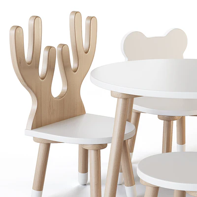 Smile Artwood table and chairs for nursery — Ver 2