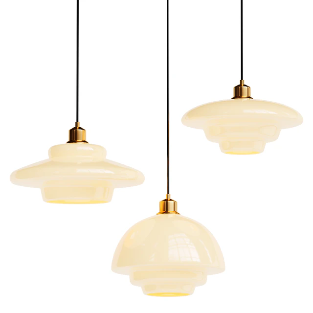 Mid Century Art Milk White Glass Pendant Light — Descargar