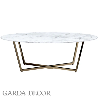Oval Coffee Table Artificial Marble 30 B 855 1 Garda Decor — Ver 1