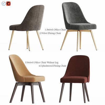 West Elm Mid-Century Chair set — Ver 1