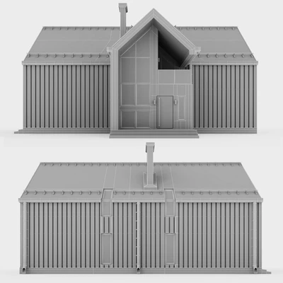 Barnhouse with terraces and balconies — Ver 4