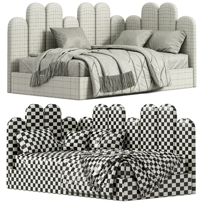 Corner bed Savoyardi kids — Ver 3