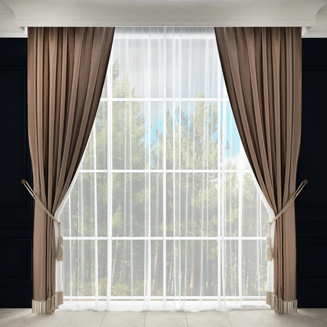 Curtain with fringes and pickup — Descargar