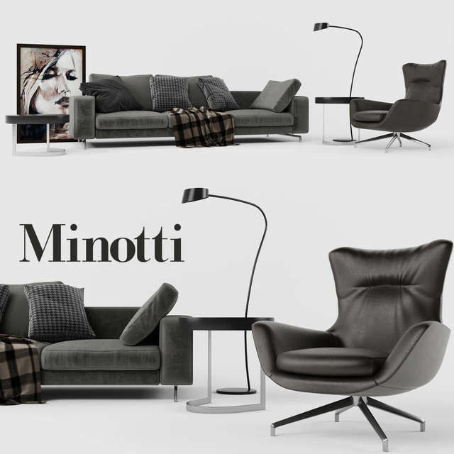Minotti Set 01 Sherman Sofa — Descargar