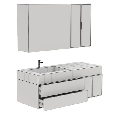 High QLO Bathroom Vanity with Sink — Ver 3
