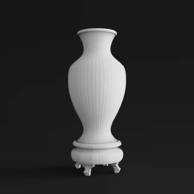 Pair of Red Lacquer Chinese Vases — View 2