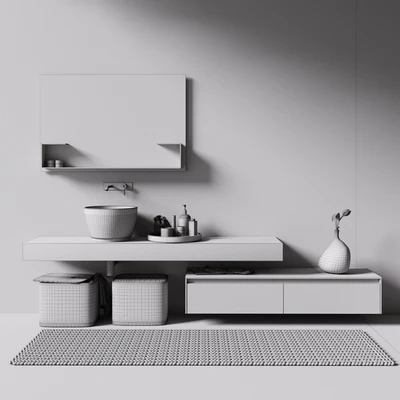 rexa design умывальник с мебелью и аксессуарами — Вид 2