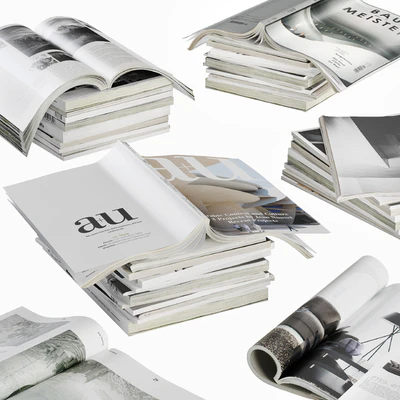 Opened magazines stack set — Ver 2