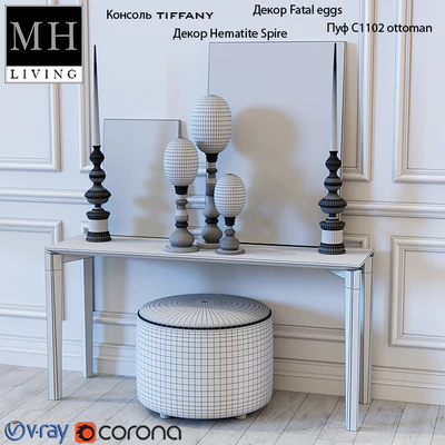 Console MHLIVING TIFFANY + decors — Ver 3