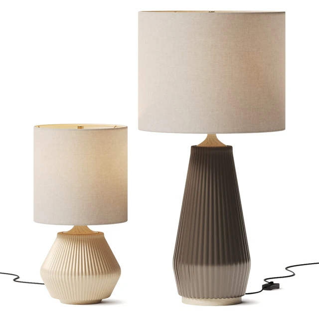 West Elm Roar Rabbit Ripple Ceramic Table Lamp — Descargar