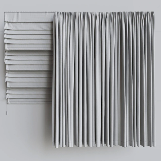 A set of curtains + a set of Roman curtains 1. Gray scale — Descargar