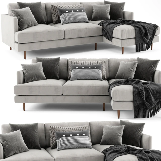 West Elm Haven Loft Chaise Longue — Скачать